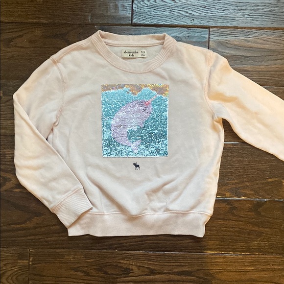 Abercrombie Kids Pink Sequin Sweatshirt - Picture 2 of 5